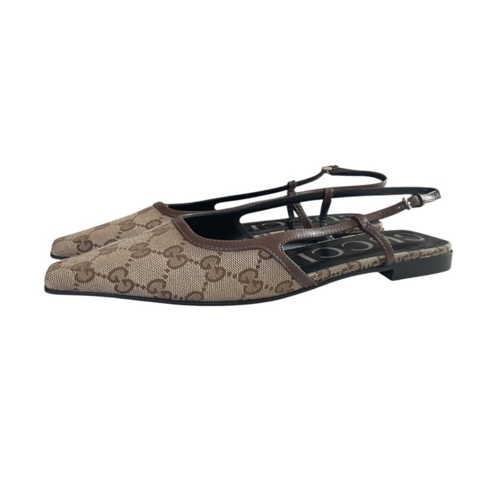 Gucci Beige and Brown Flats - Picture 7 of 16